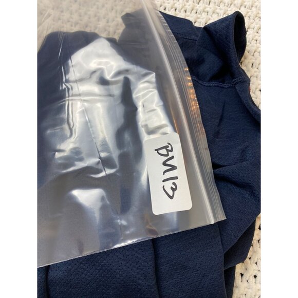 Athleta Womens Navy Blue Uppercut Short Sleeve Hoodie Size Large Athleisure - Picture 7 of 16